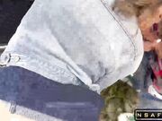 Husband Drives Car while Wife Fucks