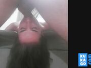 Upside-Down Throat Fucking: Hardcore Amateur Blowjob