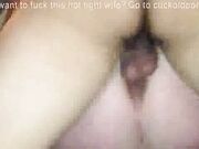 Housewife lets big black cock fuck her then swallows