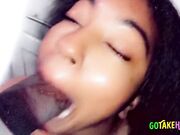 Small Ebony Gets Throat-Fucked by BBC for Slow Dinner