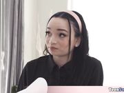 Petite teen has a crush on her mentor