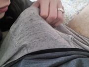Babe Bites and Makes Me Cum in My Boxers