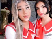 Stunning Trans Kneels Down And Suck A Girlock