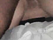 Hubby watch as wife gets creampie by 2 black men