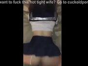 busty BBW wife taking BBC like a slut