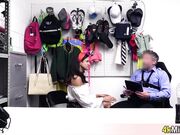 Beautiful gypsy shoplifter MILF caught