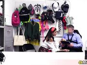 Beautiful gypsy shoplifter MILF caught