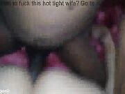 Hubby films as he lets his blonde wife try some BBC