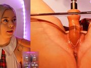 Sexy Babe Split Screen Sucking Dick and Getting Fucked