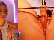 Sexy Babe Split Screen Sucking Dick and Getting Fucked