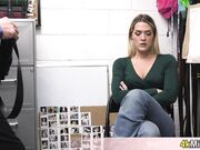 Hot housewife caught stealing and fucked