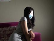 China Girl - Mask Doing Footjob