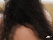 Surprise fourway scissoring on the couch