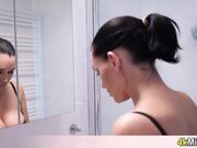 Busty stepma seduced me in the shower