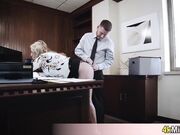 Big booty MILF secretary learns free use