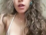 Busty Brunette uses your Dick to Cum before going out