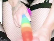 Ballbusting in chastity sissy