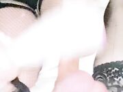 Ballbusting in chastity sissy