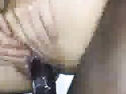 Housewife lets big black cock fuck her then swallows