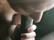 Interracial Blowjob From an Amateur