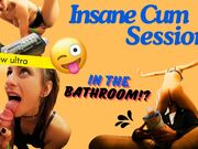 Mutual CUM SESSION in the bathroom with Autoblow Ultra