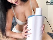 Hot Milf uses Autoblow on her stepson