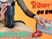 Blonde Julia gets BWC to CUM VacuGlide.