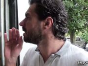 Tall MILF gets fucked in the warehouse