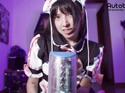 Tyer Waifu helps man CUM with Autoblow