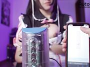 Tyer Waifu helps man CUM with Autoblow