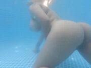 Big-Ass Latina Naked in the Pool