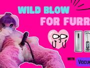 Pink Furry Vicky Tart goes WILD on VacuGlide