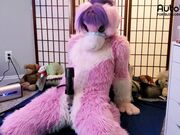 Pink Furry Vicky Tart goes WILD on VacuGlide