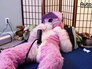 Pink Furry Vicky Tart goes WILD on VacuGlide