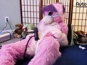 Pink Furry Vicky Tart goes WILD on VacuGlide