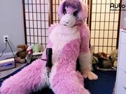 Pink Furry Vicky Tart goes WILD on VacuGlide