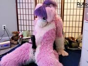 Pink Furry Vicky Tart goes WILD on VacuGlide
