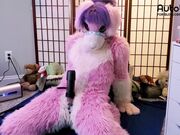 Pink furry Vicky Tart CANNOT GET ENOUGH of VacuGlide.