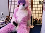 Pink furry Vicky Tart CANNOT GET ENOUGH of VacuGlide.