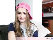 Cute rollerblade chick Monica is fucked