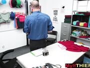 Skinny MILF UK shoplifter punish fucked