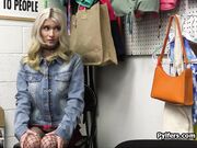 Skinny petite blonde busted and fucked