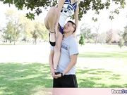 Skinny cheerleader stepsis Carmen fucked