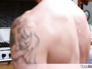 My cute tomboi stepsister sucked my dick