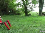 French mature lady Liliane fucks bbc in condom