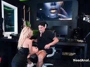 Pop star wannabe joins producer couple for a threesome