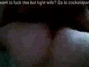 BBC Creampies Wife's Shaved Pussy While Cuckold Films