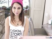 Cute stepsis Riley curious about my D