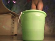 My Skinny Sister Washes the Floor Naked!