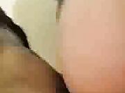 Black guy buttfucking my wife in her purple panties